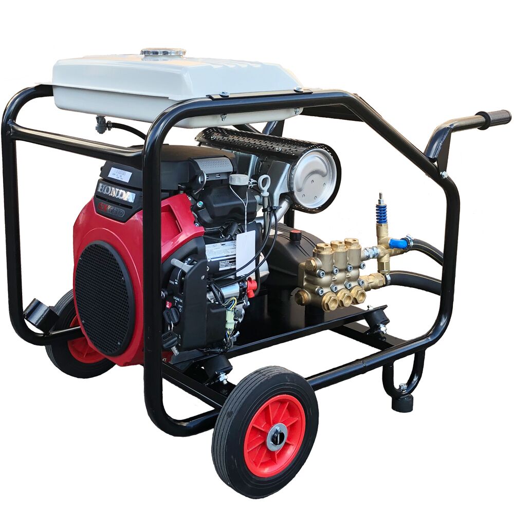 HTPC 200/23 Twin-Cylinder Pressure Washer - Honda GX630 33 LPM 200 Bar (Electric Start)